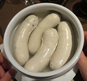 Bowl with Bavarian White Sausages