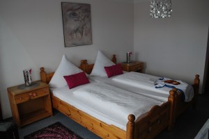 Double bed in German B&B