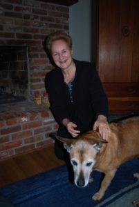author annette oppenlander with her dog mocha