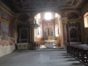 inside an old church