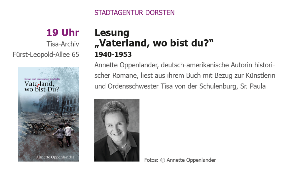 Lesung Vaterland, wo bist Du?