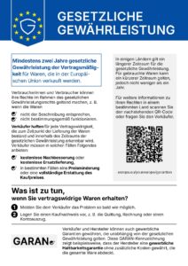 Gesetzliche Gewährleistung EU